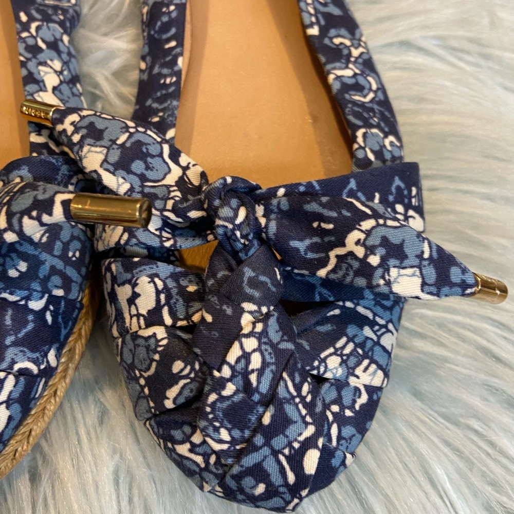 AERIN Zahara Blue Batik Espadrille Ballet Flats - Picture 11 of 15